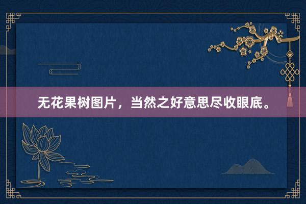 无花果树图片，当然之好意思尽收眼底。